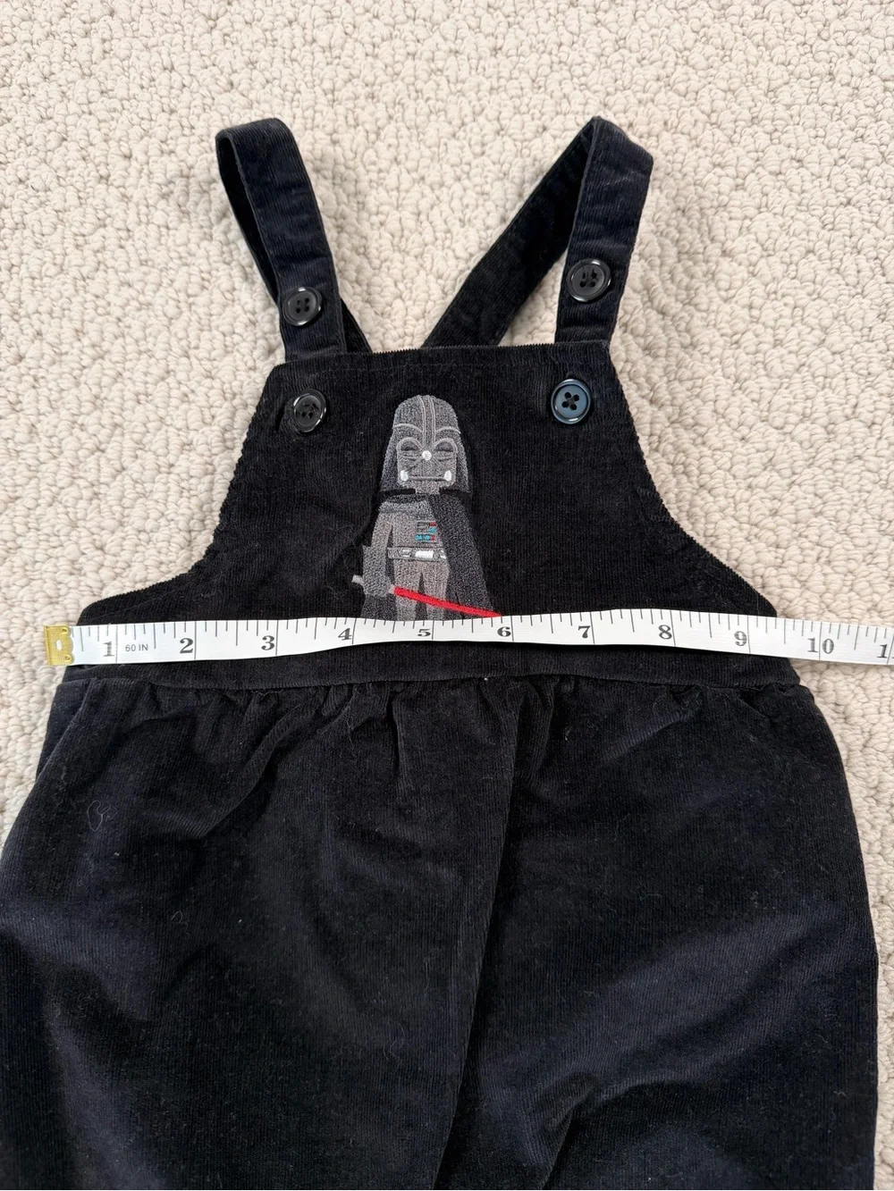 Black Baby Boys' Darth Vader Overalls